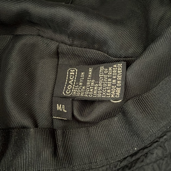 New Without Tags, Coach Black Bucket Hat, size M/L - Picture 2 of 4